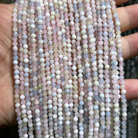 Xulin Vente en Gros Plus de 3000 Styles Perles Facettées en Agate Naturelle 2mm 3mm 4mm Perles Rondes en Pierre Libres pour la Fabrication de Bijoux DIY