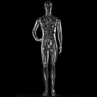 Mannequin masculin transparent en plastique léger pour vitrine, taille haute, corps entier