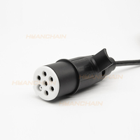 24V TPU 15pin à 7PinX2 2 en 1 prise en plastique 7-core ABS alimentation spirale fil assemblage camion remorque câble