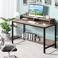 Bureau d'ordinateur minimaliste extensible en métal pour le bureau à domicile - Bureau d'écriture moderne et simple