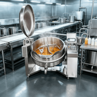 Manuelle hydraulische Kippkonstruktion, korrosionsbeständiger lebensmittelechter Kessel für scharfe Soßen, elektrischer Öl-Kochmixer