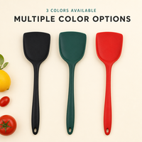 Spatule en silicone de qualité alimentaire, résistante à la chaleur, pour poêles antiadhésives, ustensile de cuisine facile à nettoyer avec trou de suspension