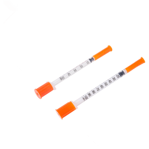 <span class=keywords><strong>Jeringa</strong></span> de Insulina Desechable Estéril Naranja de <span class=keywords><strong>Calibre</strong></span> 31 con Aguja Ultrafina Fija de 1 ml, Certificación CE, para Uso Veterinario - Product Image 3