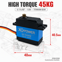 Servomoteur numérique étanche en titane 45KG avec moteur à noyau, coque intermédiaire en aluminium, 0.17s 6.8V pour voiture RC et avion RC XQ-POWER XQ-S3240M