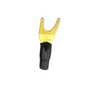 2 uds. Chapado en oro en forma de Y/U horquilla de pala conector <span class=keywords><strong>Banana</strong></span> enchufe sin soldadura Cable de altavoz conector de <span class=keywords><strong>Terminal</strong></span> de alimentación - Product Image 5