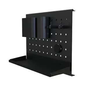 Top Kwaliteit Gemakkelijk Installeren Keuken Houders Rekken Organizer Alloy Metal Black Badkamer Wandrek Voor Opslag