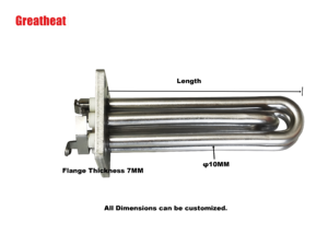 גוף חימום צינורי מנירוסטה בהתאמה אישית עם אוגן לחימום מהיר למחמם מים - Product Image 4