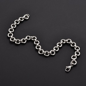 8MM Round Wristband Link Stainless Steel O Bracelets Silver Plated Hand <b>Chain</b> Minimalism Anklets <b>Metal</b> Jewelry - Product Image 5