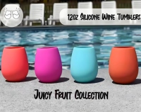 Verres à vin en silicone incassables de qualité alimentaire et sans BPA personnalisés de 12oz gobelets à vin sans poignée verres de haute qualité pour la fête