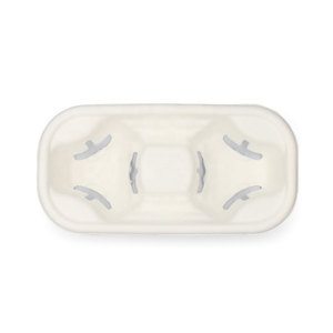 Wholesale Disposable Coffee Biodegradable <strong>Paper</strong> <strong>Cup</strong> White Holder Takeaway Carry Tray for <strong>2</strong> or 4 <strong>Cups</strong> - Product Image 3