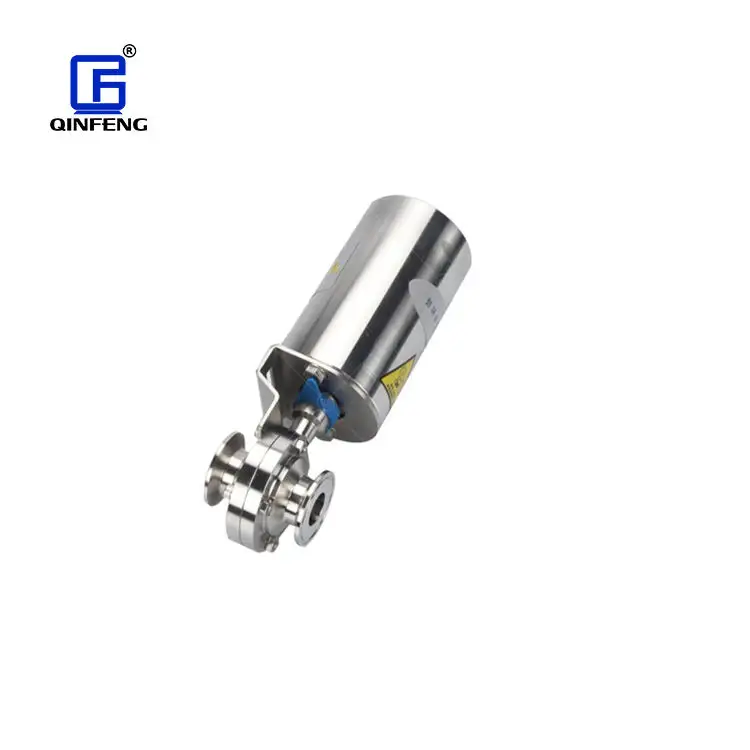 Qinfeng Verwisselbare Pneumatische Elektrische Actuator Handvat Cf8 1 "Sanitair Roestvrij 304 316 Gelaste Handmatige Vlinderklep