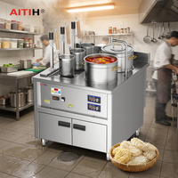 Machine de cuisson automatique 3-en-1 pour soupes et nouilles, avec levage intégré, équipement de cuisine professionnelle pour la restauration
