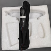 Kit de garnitures intérieures décoratives en fibre de carbone noir brillant 3 pièces pour BMW Série 3 4 3GT F30 F31 F32 F33 F34 F35 F36 F80