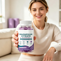 Gummies au citrate de magnésium sans sucre B6 D3 pour adultes, véganes, 90 unités, 60 gommes pour femmes