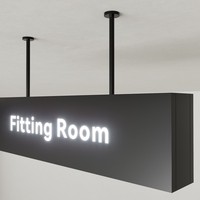 Caissons lumineux publicitaires en acrylique personnalisés pour cabines d'essayage dans les magasins de vêtements