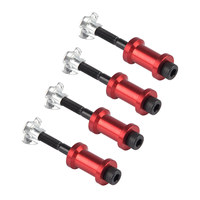 Kit de fixation moteur pour avion RC : entretoises rouges anodisées 22 mm M5 avec écrous aveugles