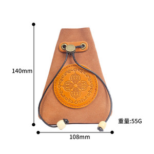 EA442 di alta qualità portatile fatto a mano sacchetto di tabacco per gli uomini su misura con coulisse genuino fumo invertito borse in pelle di vacchetta - Product Image 4