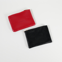 Glampkg dompet tempat kartu Mini portabel, dompet PU bentuk persegi panjang dengan penutup ritsleting untuk kartu akses ID & Kosmetik