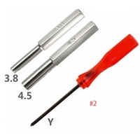 Jeu de tournevis de sécurité de haute qualité 3,8 mm 4,5 mm pour N64/SFC/GB/NGC (plastique ABS) – Reproduction neuve