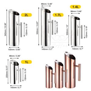 Pichet à <span class=keywords><strong>eau</strong></span> en acier inoxydable, théière avec poignée pour boissons <span class=keywords><strong>maison</strong></span> thé glacé vin café lait <span class=keywords><strong>maison</strong></span> hôtel outil <span class=keywords><strong>de</strong></span> service - Product Image 3