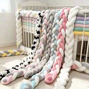 Coussin tressé anti-collision en tricot pour bébé, tissé à la main en spandex, en coton doux, pour <span class=keywords><strong>lit</strong></span> <span class=keywords><strong>de</strong></span> bébé, protection <span class=keywords><strong>de</strong></span> <span class=keywords><strong>lit</strong></span>, pare-chocs <span class=keywords><strong>de</strong></span> berceau - Product Image 4
