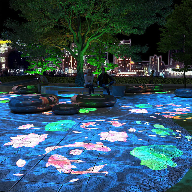 Dynamic Water Ripple Projection Light Wall Bridge Decoration Pattern Outdoor Gobo logo Projector Remote DMX512