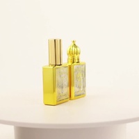 Flacon pulvérisateur d'huile essentielle/parfum en verre octogonal/carré électroplaqué, avec pompe, couleur personnalisée, stock usine