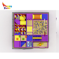 Équipement de terrain de jeu intérieur pour enfants certifié CE, labyrinthe à balles multi-niveaux, toboggan, piscine à balles, pour restaurants et hôtels