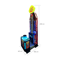 LEON Iron Warrior Jeu d'arcade de boxe électronique en acier inoxydable à monnayeur avec récompense par billets