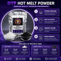 HONGCAI 1KG Poudre thermofusible DTF PUFF pour impression par transfert thermique DTF, peinture texturée 3D, colle adhésive en poudre pour T-shirt