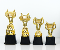 Trophée en plastique plaqué or en forme d'abaque, prix de gros, fournisseur spécial de trophées personnalisés