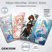 Cartes de collection en métal personnalisées de personnages d'anime, plaques en alliage avec impression couleur/image variable, service commercial fiable