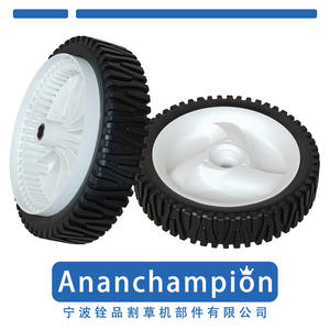 Ruedas para cortacésped, 8 pulgadas, rueda de plástico blanca y negra, A13006, paquete de 2, para accesorios de cortacésped - Product Image 4