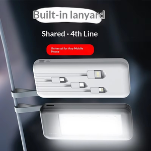 Banco de Energía Portátil de Iones de Litio de Gran Capacidad (30000 mAh) con Cable Integrado, Nuevo Estilo, QC 2.0, Múltiples Salidas USB, Logotipo Impreso - Product Image 3
