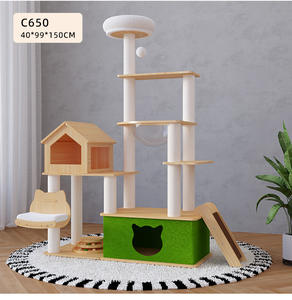 <span class=keywords><strong>Arbre</strong></span> <span class=keywords><strong>à</strong></span> <span class=keywords><strong>chat</strong></span> de conception combinée intégrée avec une planche <span class=keywords><strong>à</strong></span> gratter de lit <span class=keywords><strong>à</strong></span> capsule d'espace confortable pour répondre aux besoins d'escalade et de repos des chats - Product Image 5