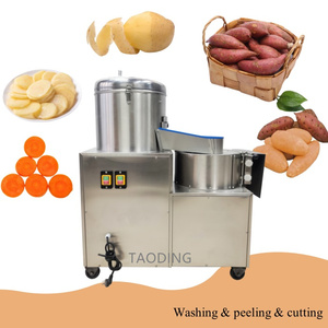 Prezzo all'ingrosso macchina per tagliare le patate macchina per lavare le patate industriale macchina per lavare le patate Peeling e taglio - Product Image 4
