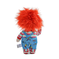 Peluche personnalisée avec logo, Chucky et Tiffany, poupée en peluche Chucky Bride, jouet en peluche d'Halloween, dessin animé effrayant, coussin doux en gros