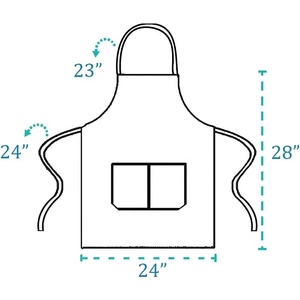 Bán Sỉ Tạp Dề Quán Cà Phê Nấu Ăn Nhà Bếp In Logo Tùy Chỉnh Tạp Dề Polyester Cotton Chống Thấm Nước Thăng Hoa Cho Đầu Bếp - Product Image 6