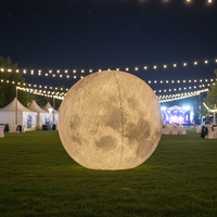 Ballon gonflable géant Moon Luna pour extérieur, taille personnalisée, lumières LED, 8-10 pieds, imperméable, pour la décoration de fêtes, mariages et événements