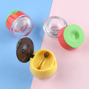 Offre Spéciale – Nouveau Design Mini Contenant Vide en Plastique Mignon de 6g pour Crème de Soin, <span class=keywords><strong>Baume</strong></span> à Lèvres Enfant, ou <span class=keywords><strong>Miel</strong></span>, avec Bouchon Flip-Top et Spatule-Cuillère - Product Image 5