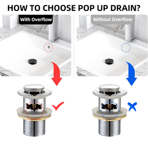 Thép không gỉ Brass chậu rửa bồn rửa Pop Up bấm vào Clack nắp nhỏ bồn rửa Chất Thải Bồn tắm cống Stopper mà không tràn - Product Image 3