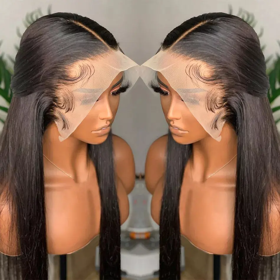 Brazilian Half Lace Virgin Human Hair Wig,Bone Straight Peruvian Hair Wigs Vendor, Full Hair Braided Wigs For Black Women