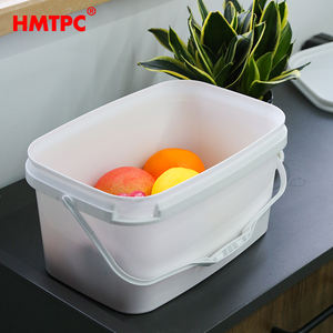 Grosir disesuaikan 5L makanan kelas PP bahan daur ulang ember plastik dangkal bawah ember persegi - Product Image 3