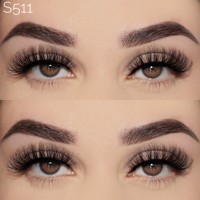 Cils en vison noir naturel 3D bouclés faits à la main, épaisseur 0,10 mm, marque privée avec logo personnalisé, réutilisables, sans cruauté animale, vente en gros