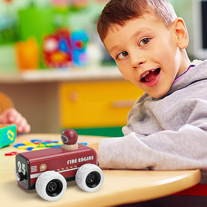 Palyset <span class=keywords><strong>de</strong></span> educación temprana tirar hacia atrás camión <span class=keywords><strong>de</strong></span> bomberos vehículo mini ambulancia coche <span class=keywords><strong>de</strong></span> juguete divertido <span class=keywords><strong>de</strong></span> madera para niños regalo <span class=keywords><strong>de</strong></span> cumpleaños - Product Image 3