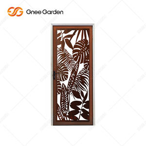 Clôture de ferme et porte de maison en acier corten sur mesure pour l'extérieur avec service de modélisation 3D, design moderne, motif découpé au laser, certifié CE - Product Image 2