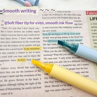 Surligneur créatif anti-stress à roulettes, vente en gros, pour étudiants, marquage des points clés, prise de notes, stylo esthétique pour journal intime