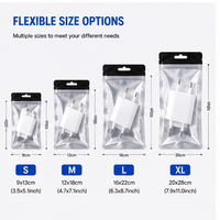 Charger Packaging Bag Protective Zipper Pouch Mobile Phone Accessories Storage Packaging for Electronics Retail Products