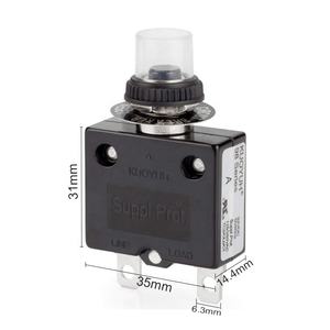 32VDC Kuoyuh Protecteur de surcharge Réinitialiser le <span class=keywords><strong>disjoncteur</strong></span> thermique à <span class=keywords><strong>bouton</strong></span>-poussoir - Product Image 2