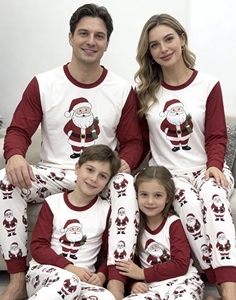 Christmas Pajamas Family Matching Set Silky Santa - Women'<strong>s</strong> Sleepwear &amp; Family Christmas Pajamas for 2026 Holiday - Product Image 4